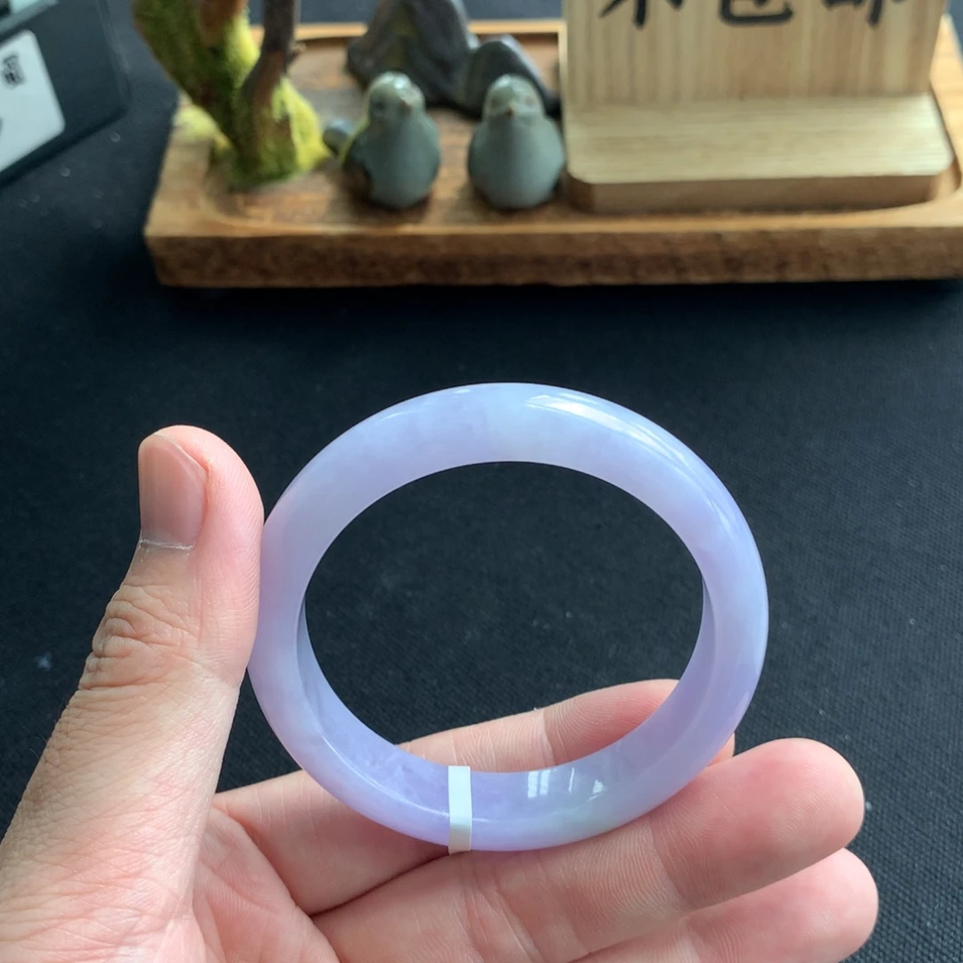 翡翠未镶嵌手镯圈口5354
