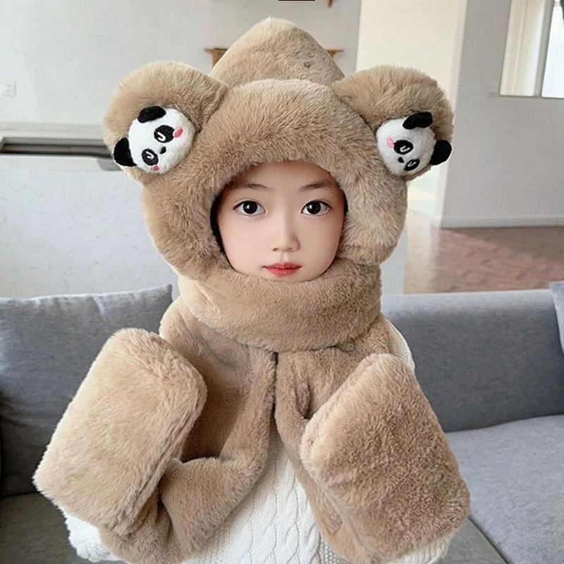 儿童帽子冬季新款男女童护耳帽加厚保暖宝企鹅儿童秋冬卡通保暖帽