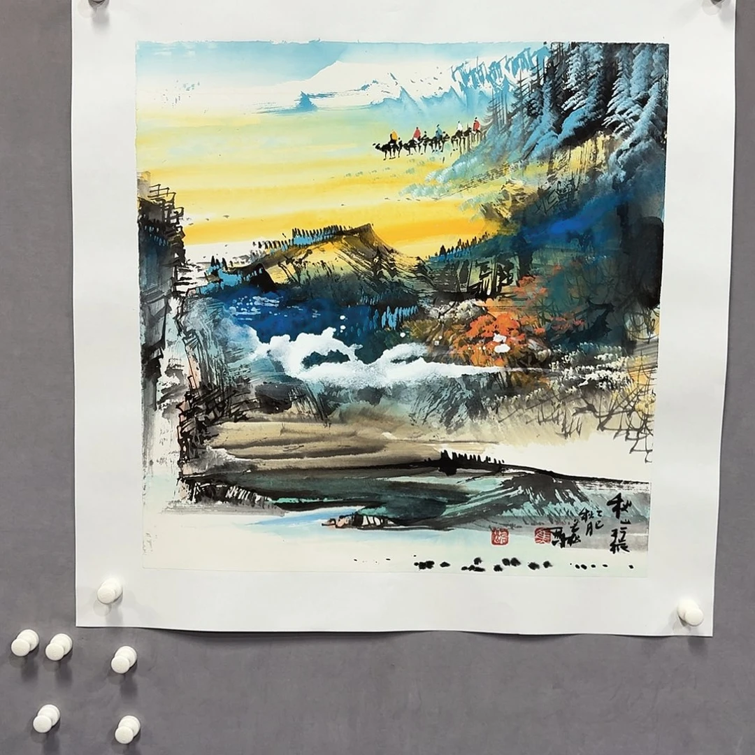 国画亲笔手绘放心去藏