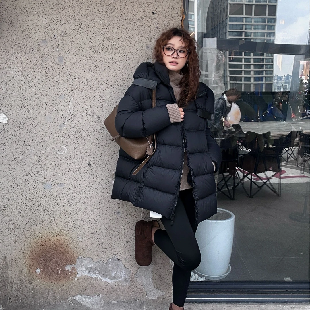 大帽子时尚休闲白鹅绒羽绒服968