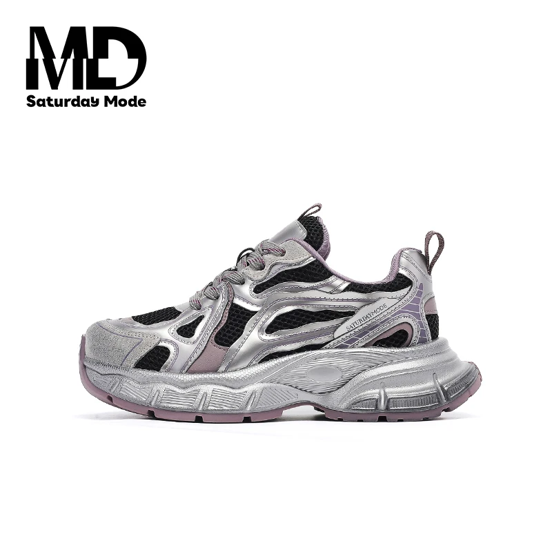 SATURDAYMODE2025春新款复古擦色做旧老爹鞋运动休闲鞋H11