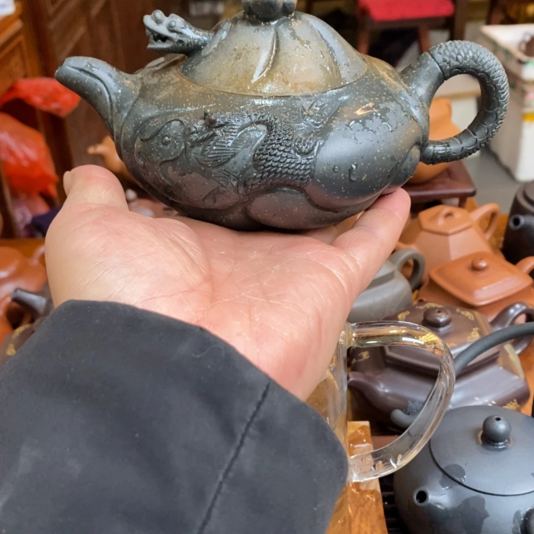 茶壶紫砂紫砂壶天青泥鱼化龙……