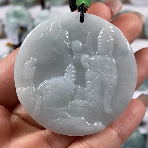 翡翠颈饰未镶嵌观音福利