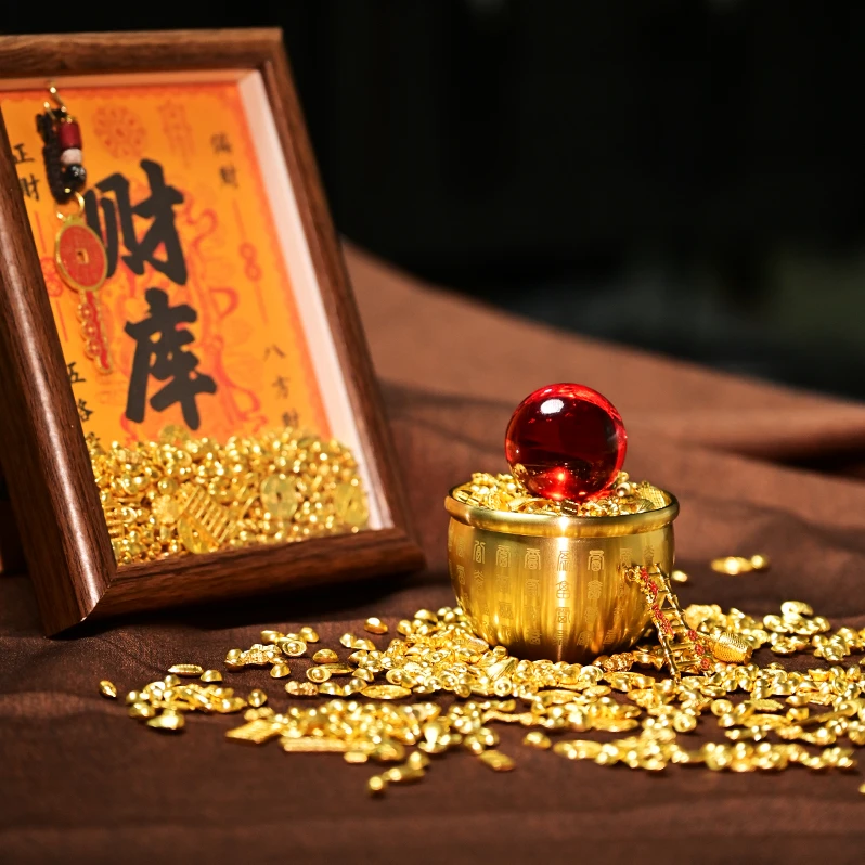【复制单】合金精品实心小元宝摆件聚宝盆米缸创意饰品财神摆设