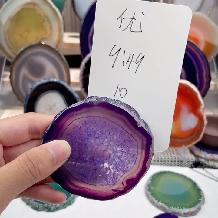 吊坠优***店巴西玛瑙原始切片