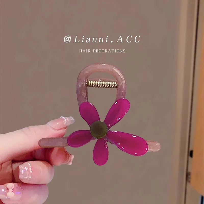 韩式高级感抓夹气质花朵扎发夹女后脑勺夹子发卡新款夹头发爆款夹
