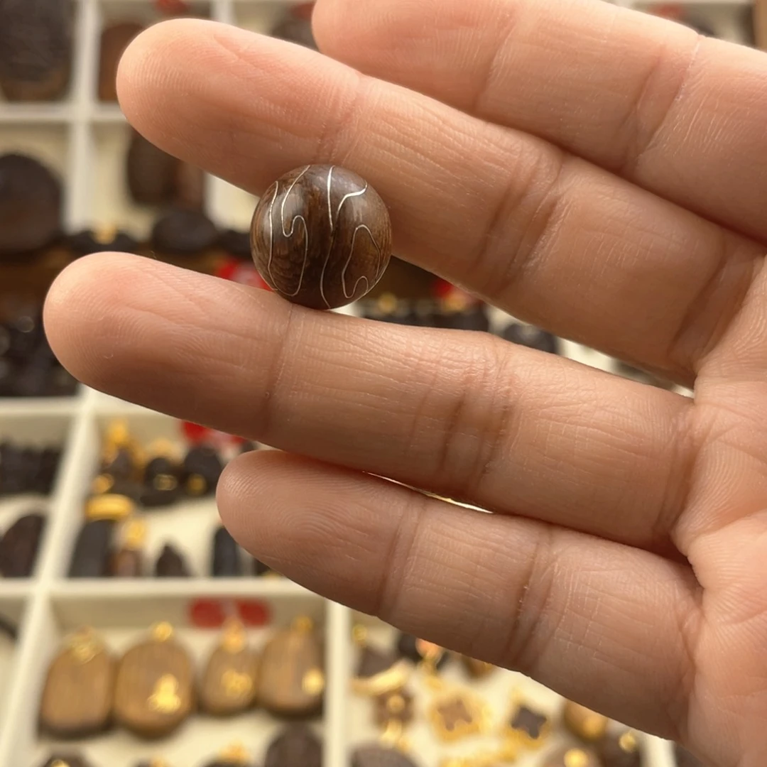 木质类x****4单个祥云珠脖挂吊坠