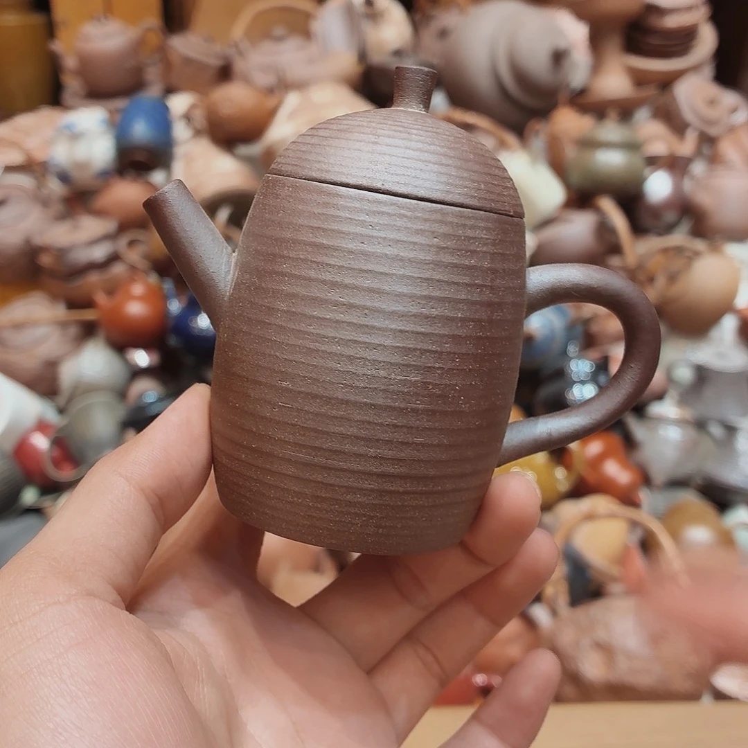 柴烧老岩泥高温茶器皿