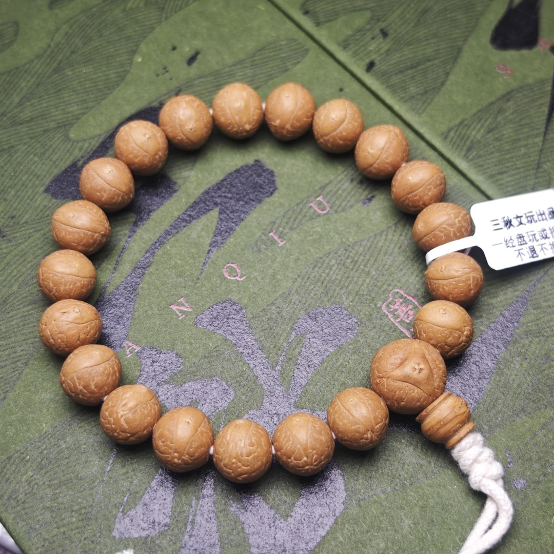 三秋出品！12mm单仓厚皮壳尼泊尔凤眼菩提手串红皮S1014