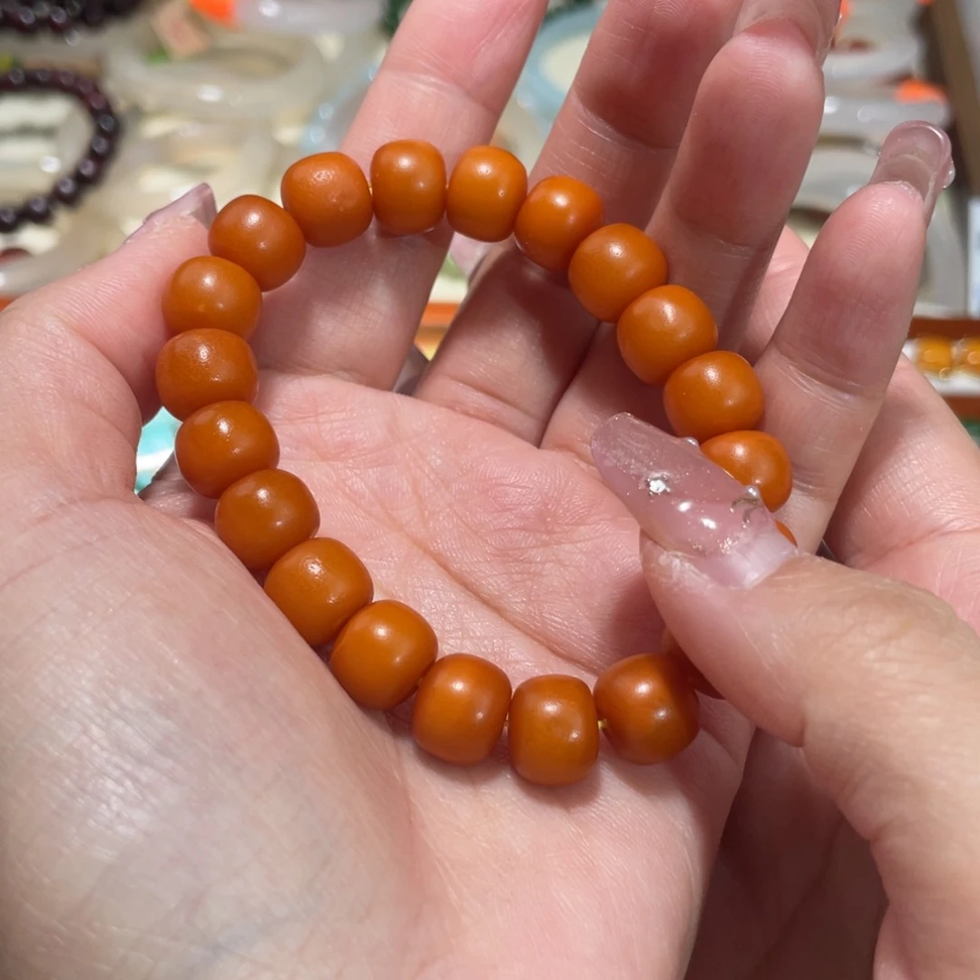 蜜蜡手串未镶嵌X*素圈