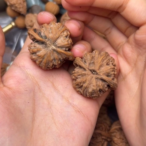 橘***酸文玩核桃把件小众