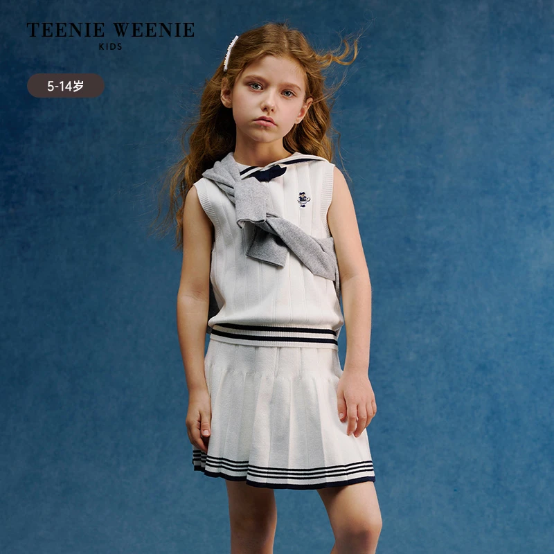 【银泰百货XH】Teenie Weenie小熊童装 女童 毛衣背心TKVK251251D