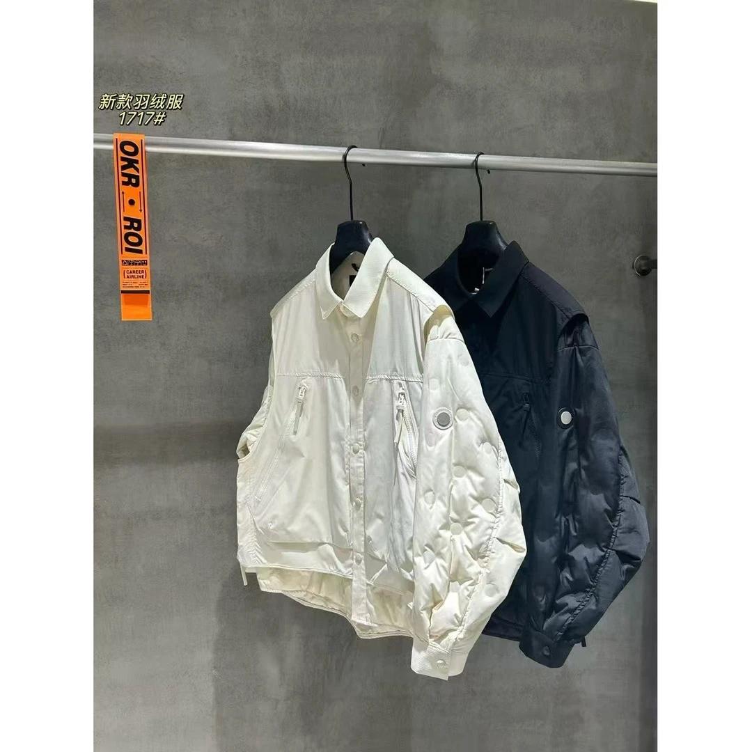 AW【“京上品川”假两件重工结构衬衫情侣羽绒服】冬季休闲外套Z-1717