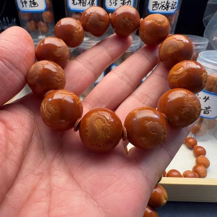 用***龍橄榄核手串/手链2.0正圆云中龙