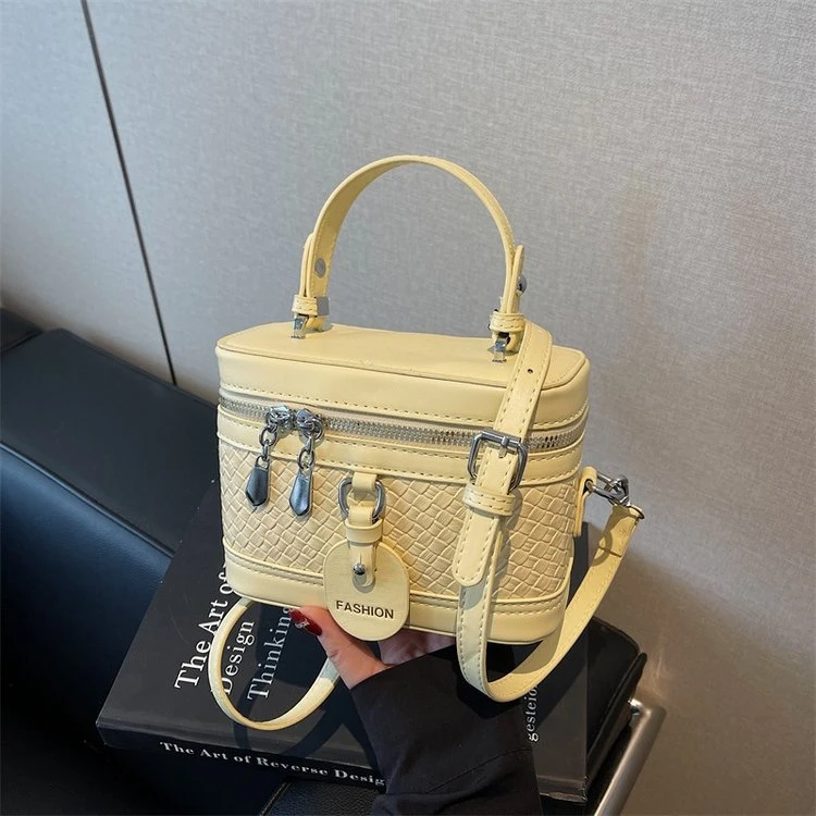 小方包复古大容量小挎包单肩斜挎手提包盒子包女包2025年春季拉链