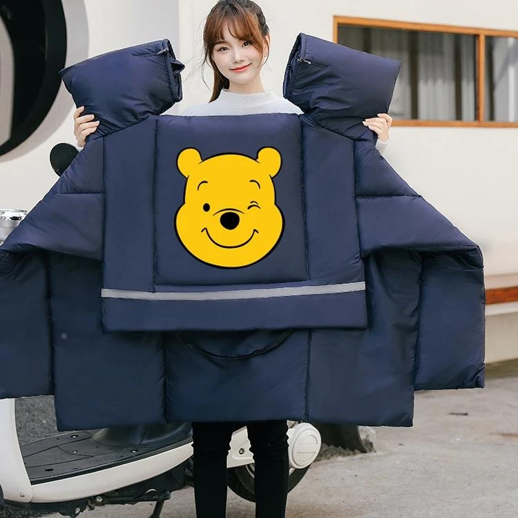 双面防水挡风被冬季加厚电动车挡冬季挡风被冬冬季加厚护肩挡风被