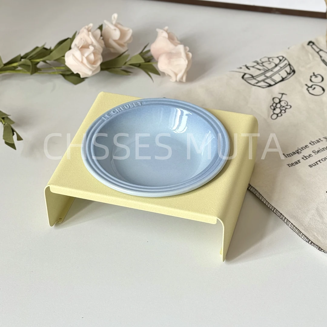 宠物派对餐前盘浅口大口径渐变色餐具食物摆拍盘冻干罐头盘