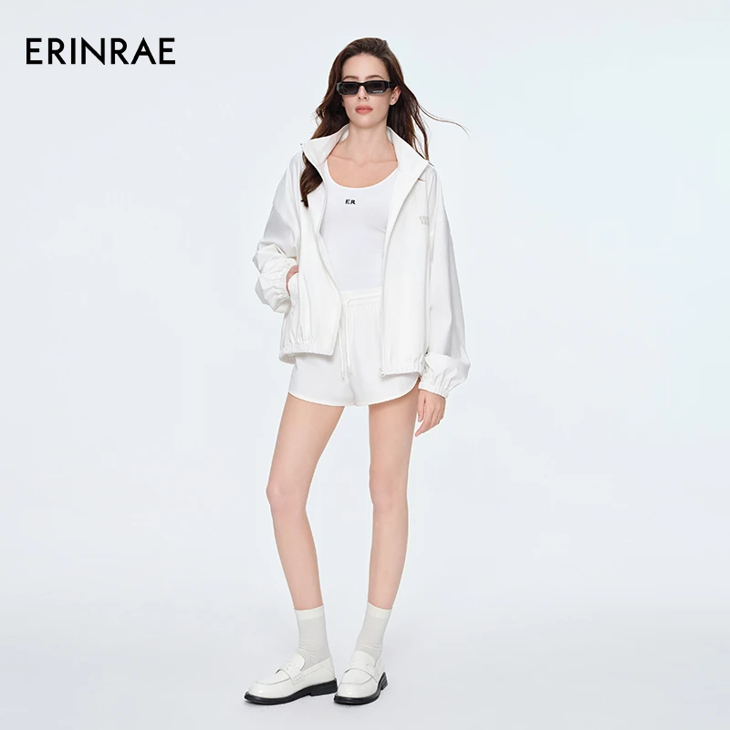 ERINRAE25夏季新款白色休闲运动套装上衣 EH244344PL10