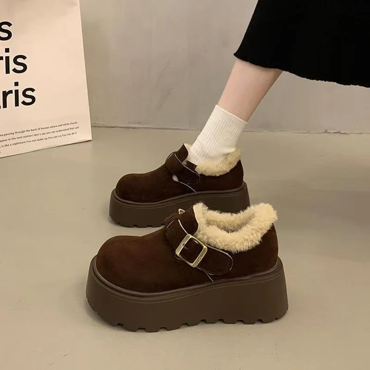 纯色棉靴勃肯鞋数字冬季复古雪地靴潮流风棉鞋休闲风