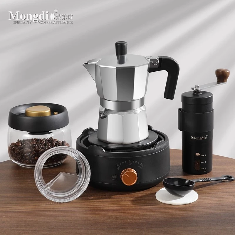Mongdio摩卡壶煮咖啡壶家用小型意式浓缩咖啡机手冲咖啡器具套装