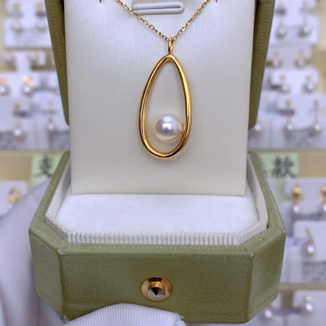 海水珍珠18K金镶嵌套链