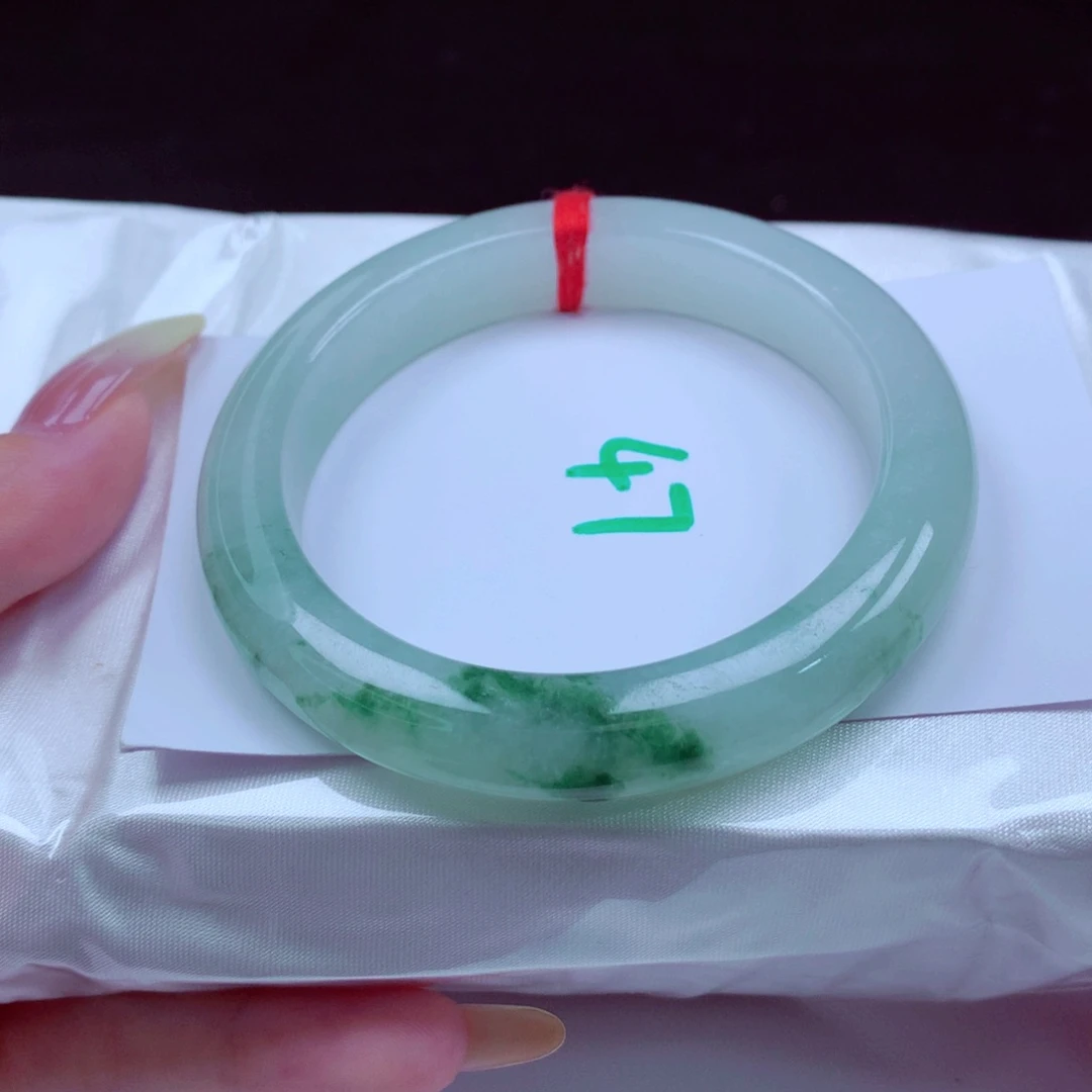 未镶嵌手镯翡翠天然缅甸翡翠A货手镯 47号