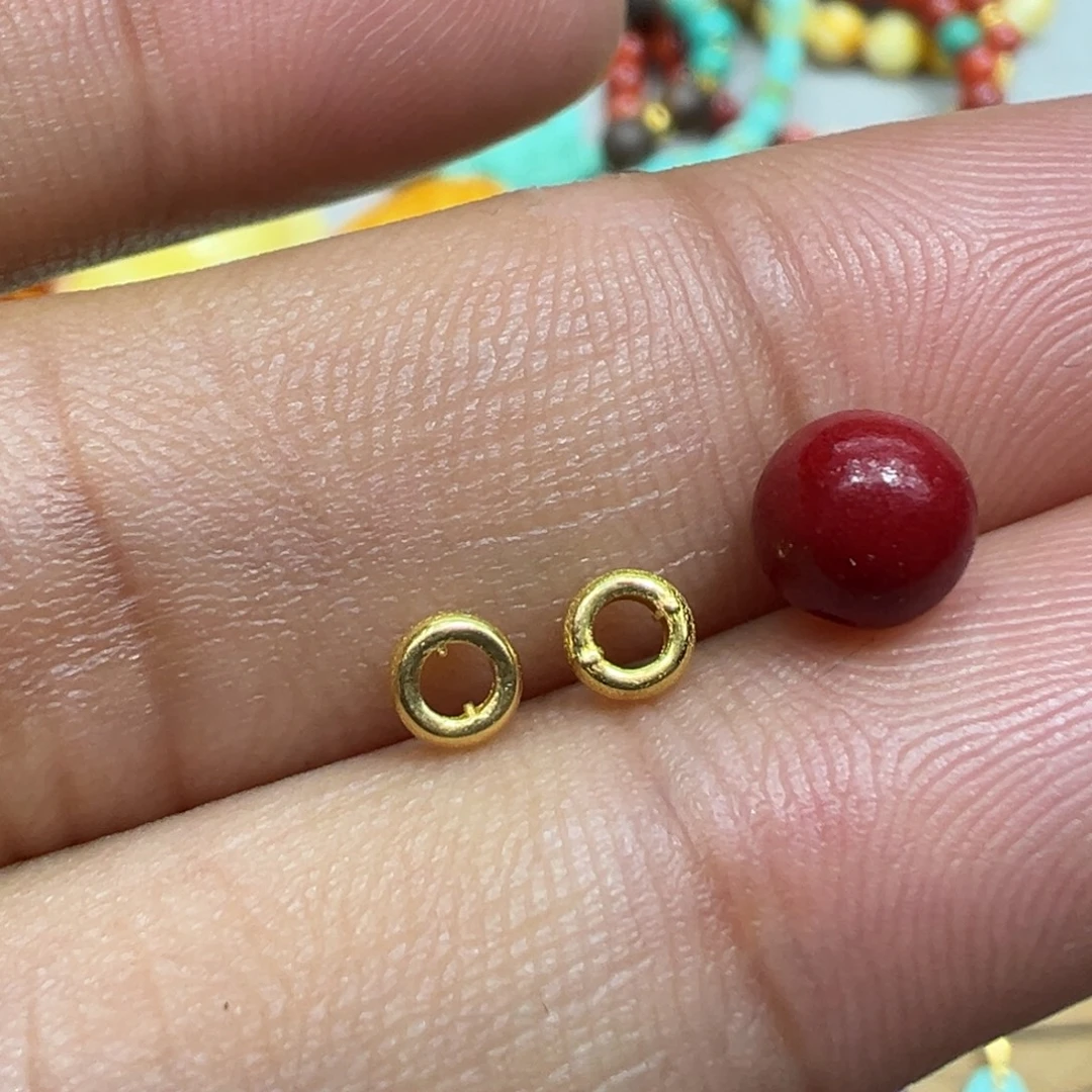 南红玛瑙18K金镶嵌颈饰