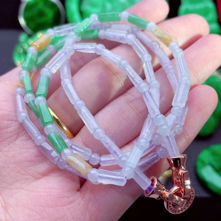 翡翠未镶嵌毛衣链