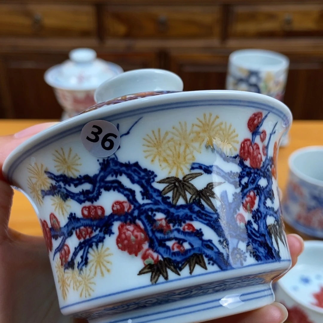 手绘现代茶具非古董