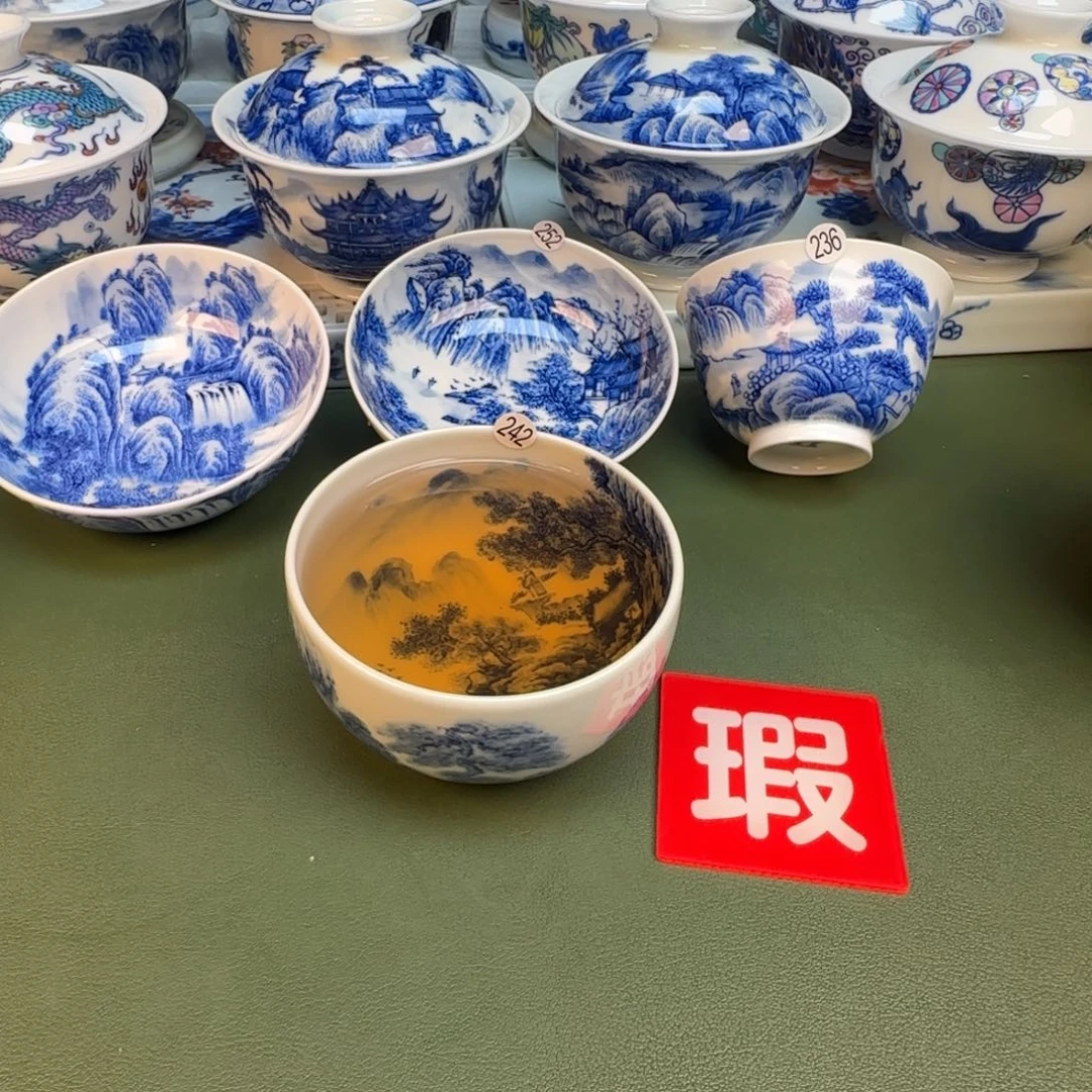 纯手工纯手绘茶具石头242