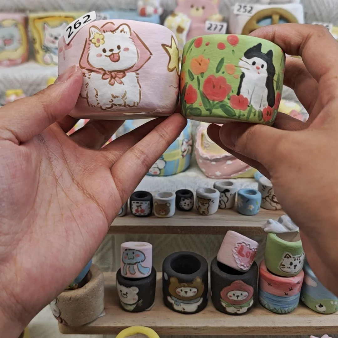 圆***_满29.9包邮手工花盆