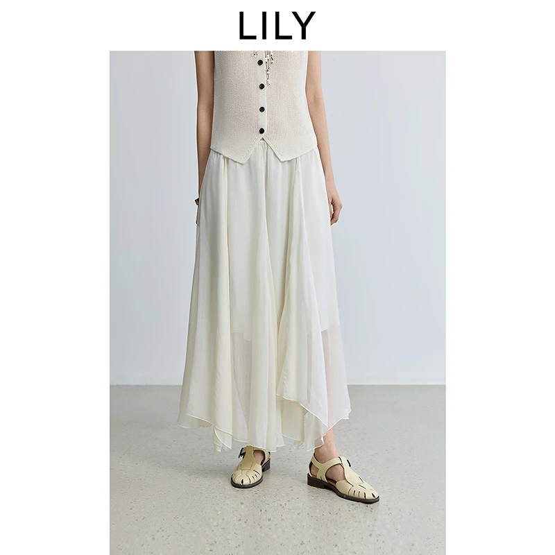 【柜姐专享】云朵叙事诗LILY2025秋通勤A字裙半身裙女125329C6939
