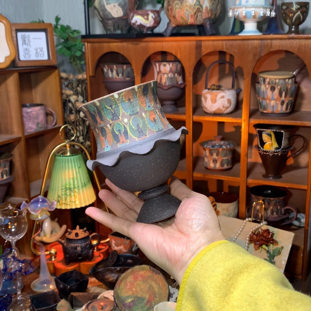 陶｜敦煌 千佛 高脚杯