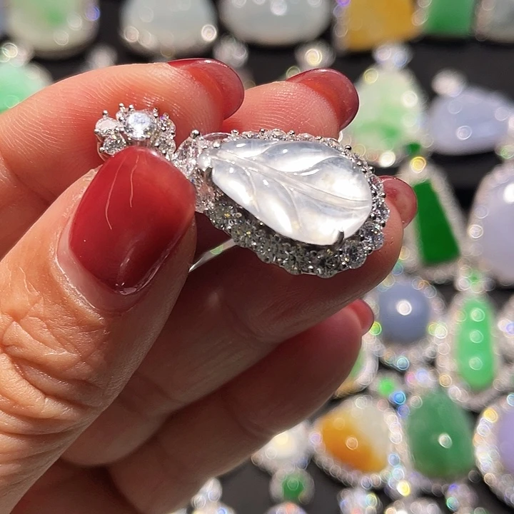 翡翠银S925镶嵌颈饰