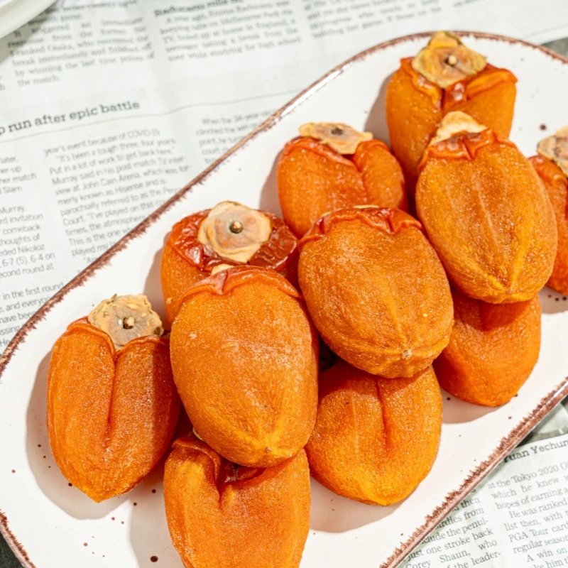 【蜜海严选】正宗霜降富平柿饼1斤/2斤色泽红润软糯流心