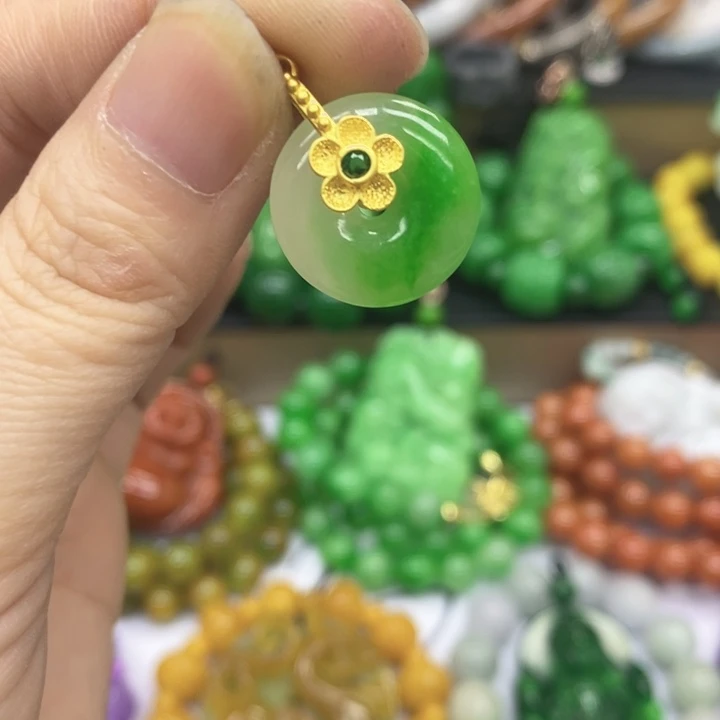 翡翠未镶嵌手链项链52