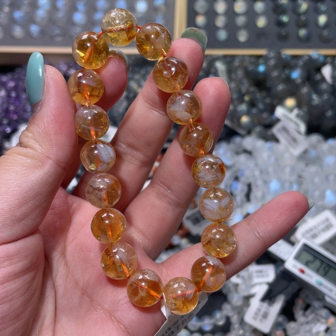 手链未镶嵌长石蜂蜜奶盖手链11.5mm