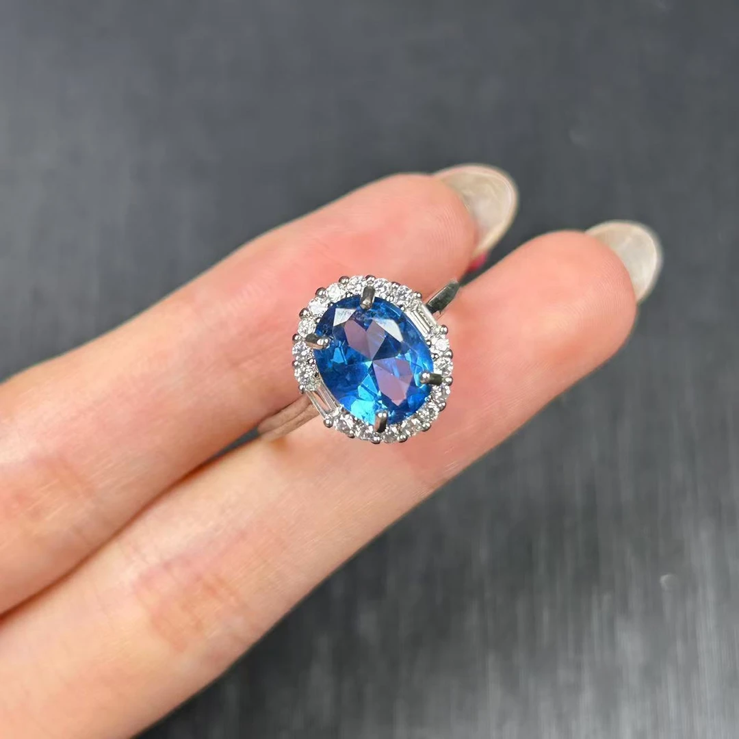 阿鲁沙-典藏高奢培育矢车菊-精工合金戒指614