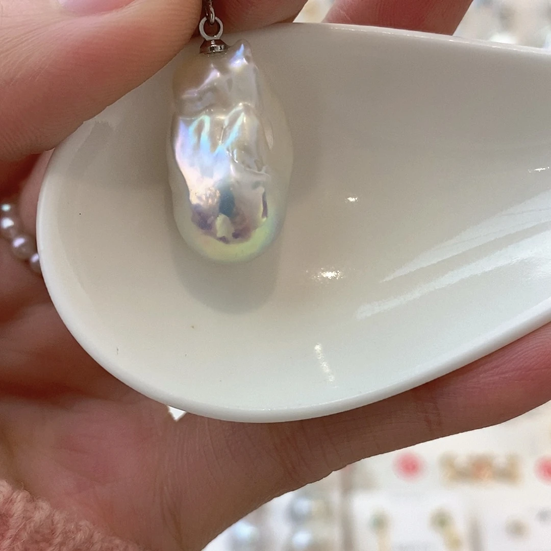 淡水珍珠颈饰银S925镶嵌