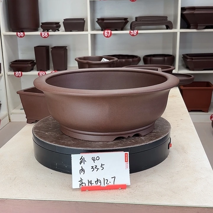 小***怪紫砂花盆下线圆盆