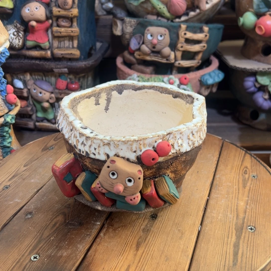 红陶嘻哈多肉花盆