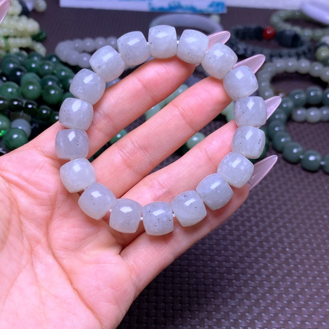 和田玉未镶嵌手串卡12