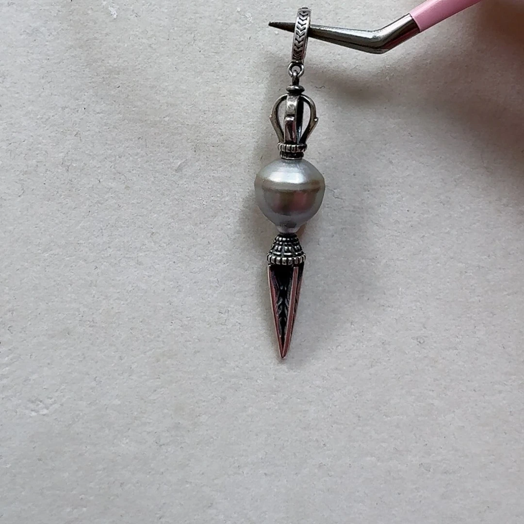 海水珍珠吊坠(不含链)银S925镶嵌