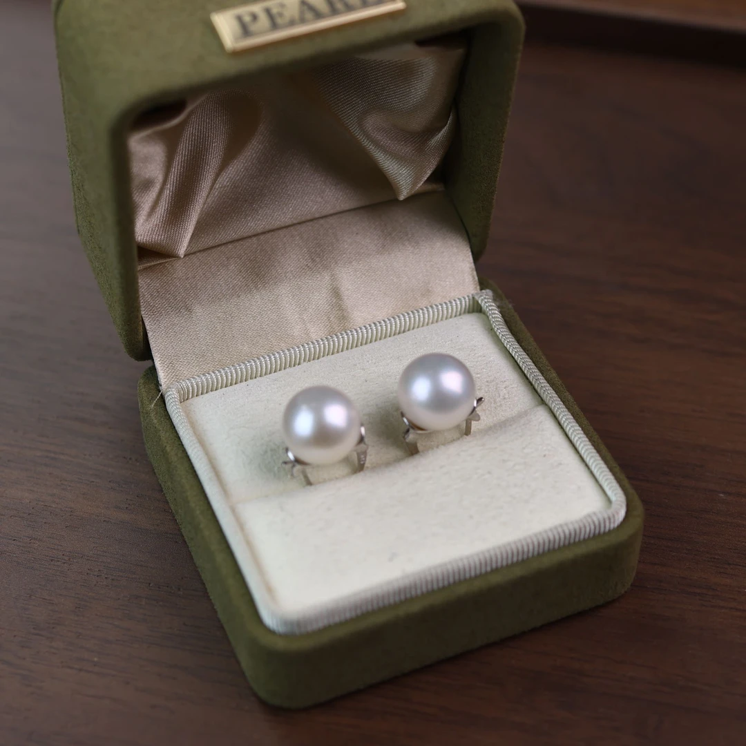 【小迪甄选】12-14mm淡水珍珠水桶款耳扣 S925银