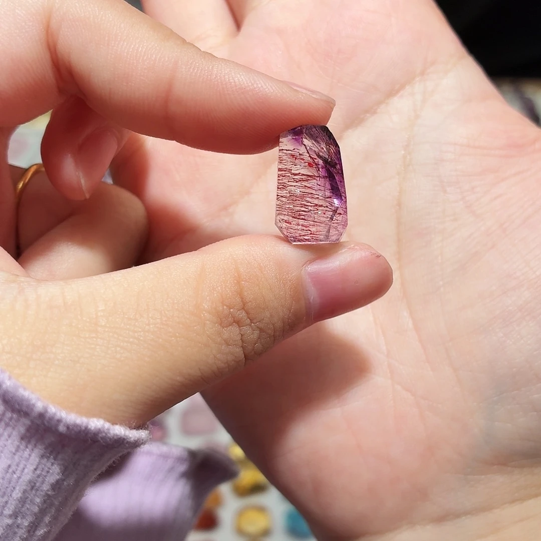 未镶嵌水晶吊坠(不含链)紫超七 随形 打孔定制不退换