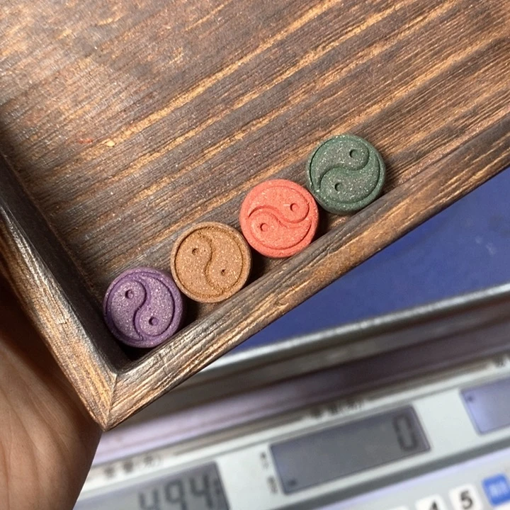 泥塑合香珠雕刻小八卦（紫气/花蕊/梦灵/藏香）