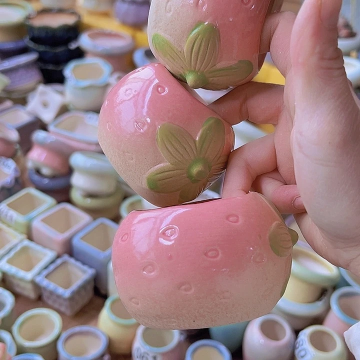 红陶陶瓷花盆当场满12包邮