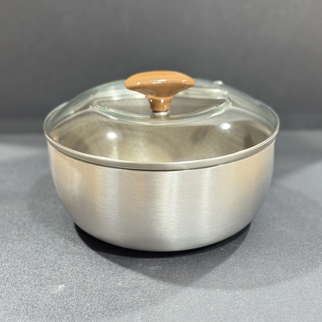 20CM钛材质奶锅锅胚（一体成型7层厚）煮粥煮奶宝宝辅食碗沙拉盆