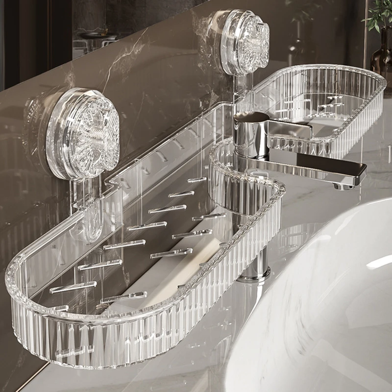 水龙头吸盘置物架卫生间厕所浴室洗手洗漱台墙上收纳壁挂各种神器