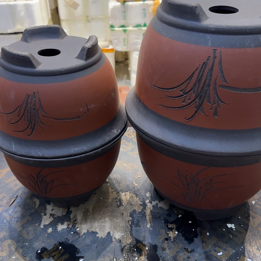 紫砂花盆口径18.12/14.10口径